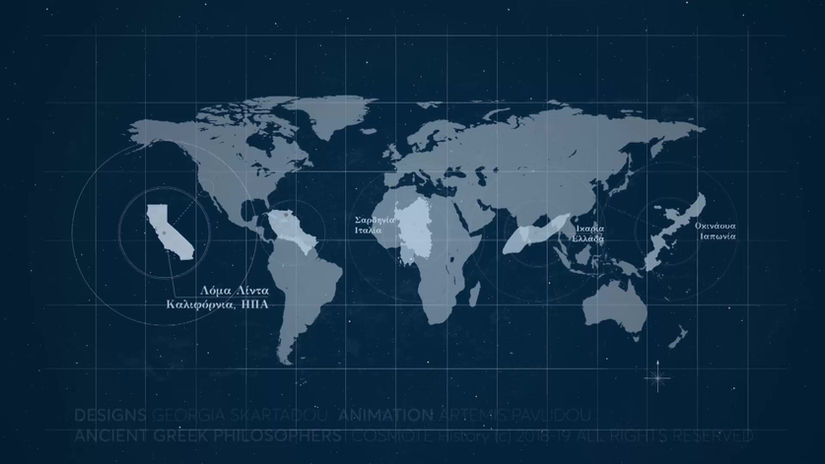 Blue Zones map